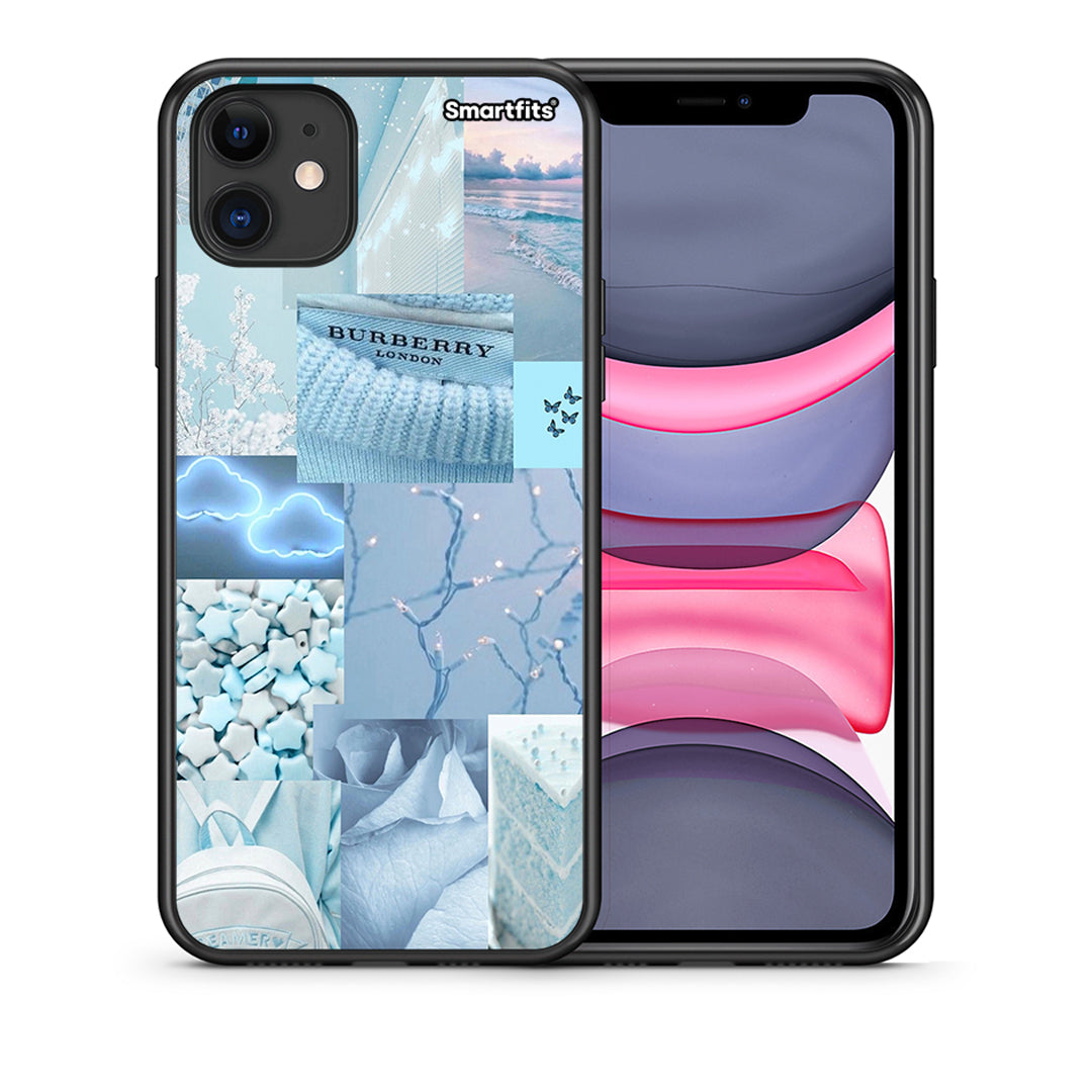 Θήκη iPhone 11 Ciel Aesthetic Collage από τη Smartfits με σχέδιο στο πίσω μέρος και μαύρο περίβλημα | iPhone 11 Ciel Aesthetic Collage case with colorful back and black bezels