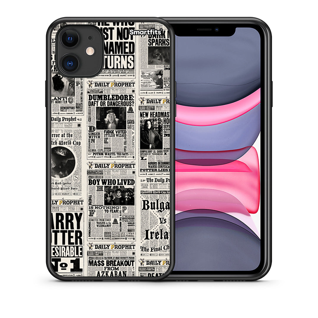 Θήκη iPhone 11 Harry Paper από τη Smartfits με σχέδιο στο πίσω μέρος και μαύρο περίβλημα | iPhone 11 Harry Paper case with colorful back and black bezels