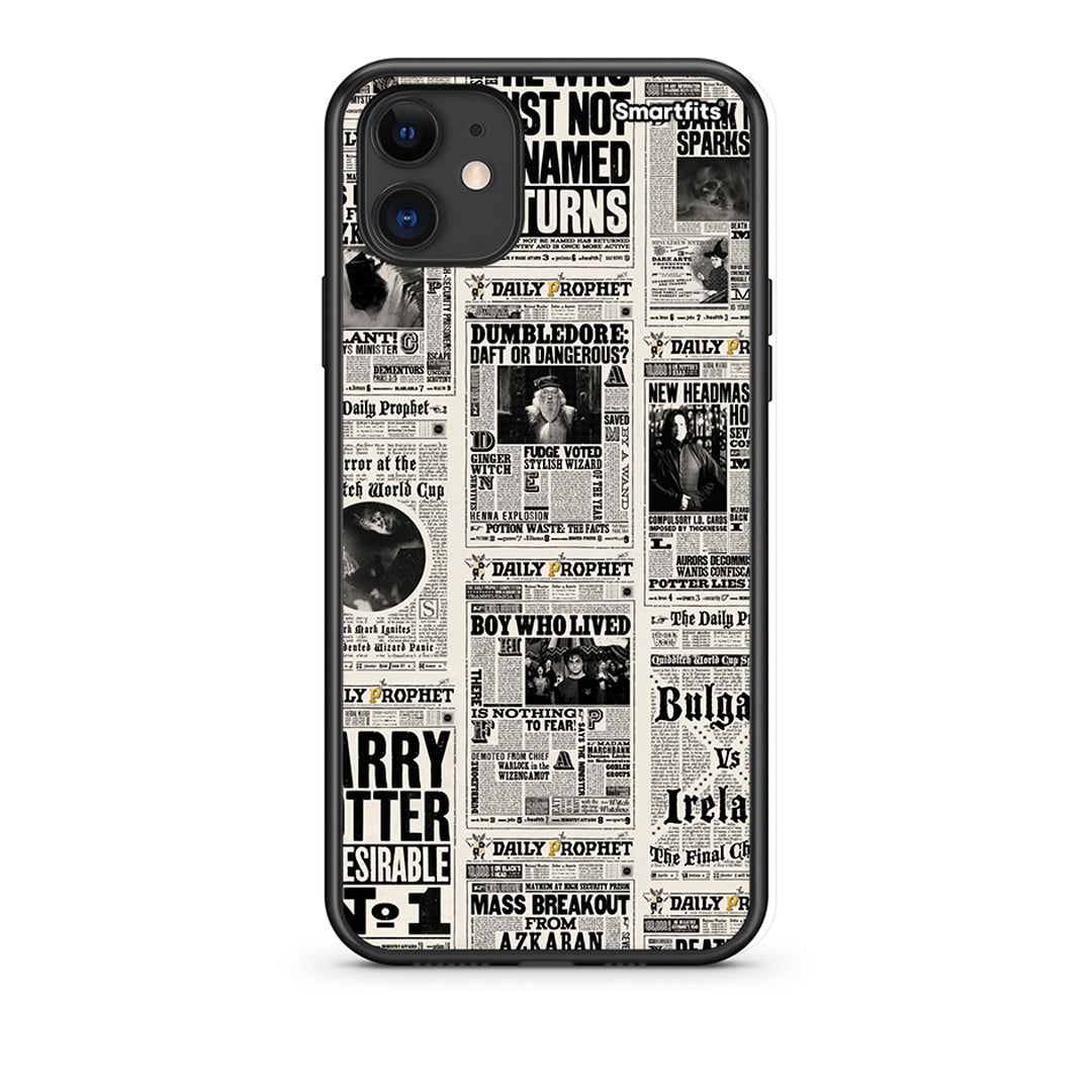 iPhone 11 Harry Paper Θήκη από τη Smartfits με σχέδιο στο πίσω μέρος και μαύρο περίβλημα | Smartphone case with colorful back and black bezels by Smartfits