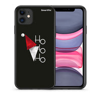 Thumbnail for Θήκη iPhone 11 Minimal Christmas από τη Smartfits με σχέδιο στο πίσω μέρος και μαύρο περίβλημα | iPhone 11 Minimal Christmas case with colorful back and black bezels