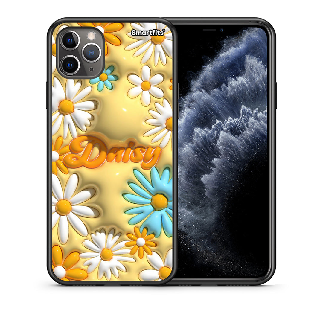 Θήκη iPhone 11 Pro Bubble Daisies από τη Smartfits με σχέδιο στο πίσω μέρος και μαύρο περίβλημα | iPhone 11 Pro Bubble Daisies case with colorful back and black bezels