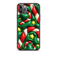 Thumbnail for iPhone 11 Pro Christmas Bubbles Θήκη από τη Smartfits με σχέδιο στο πίσω μέρος και μαύρο περίβλημα | Smartphone case with colorful back and black bezels by Smartfits