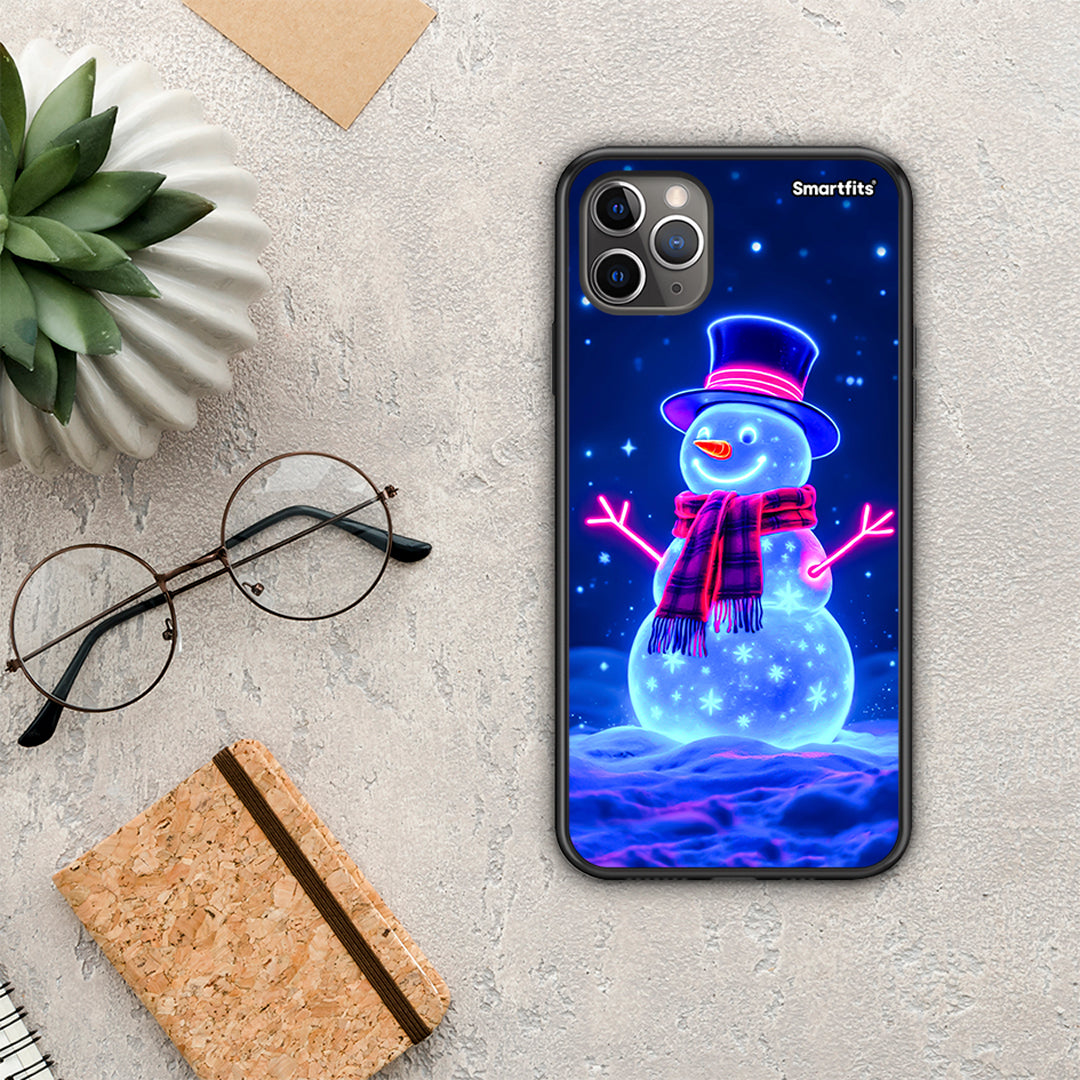 Christmas Neon Snowman - iPhone 11 Pro θήκη