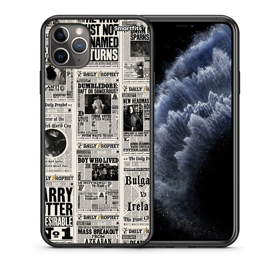 Θήκη iPhone 11 Pro Max Harry Paper από τη Smartfits με σχέδιο στο πίσω μέρος και μαύρο περίβλημα | iPhone 11 Pro Max Harry Paper case with colorful back and black bezels