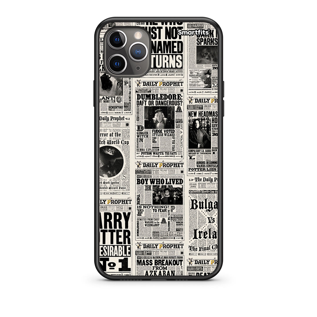 iPhone 11 Pro Max Harry Paper Θήκη από τη Smartfits με σχέδιο στο πίσω μέρος και μαύρο περίβλημα | Smartphone case with colorful back and black bezels by Smartfits