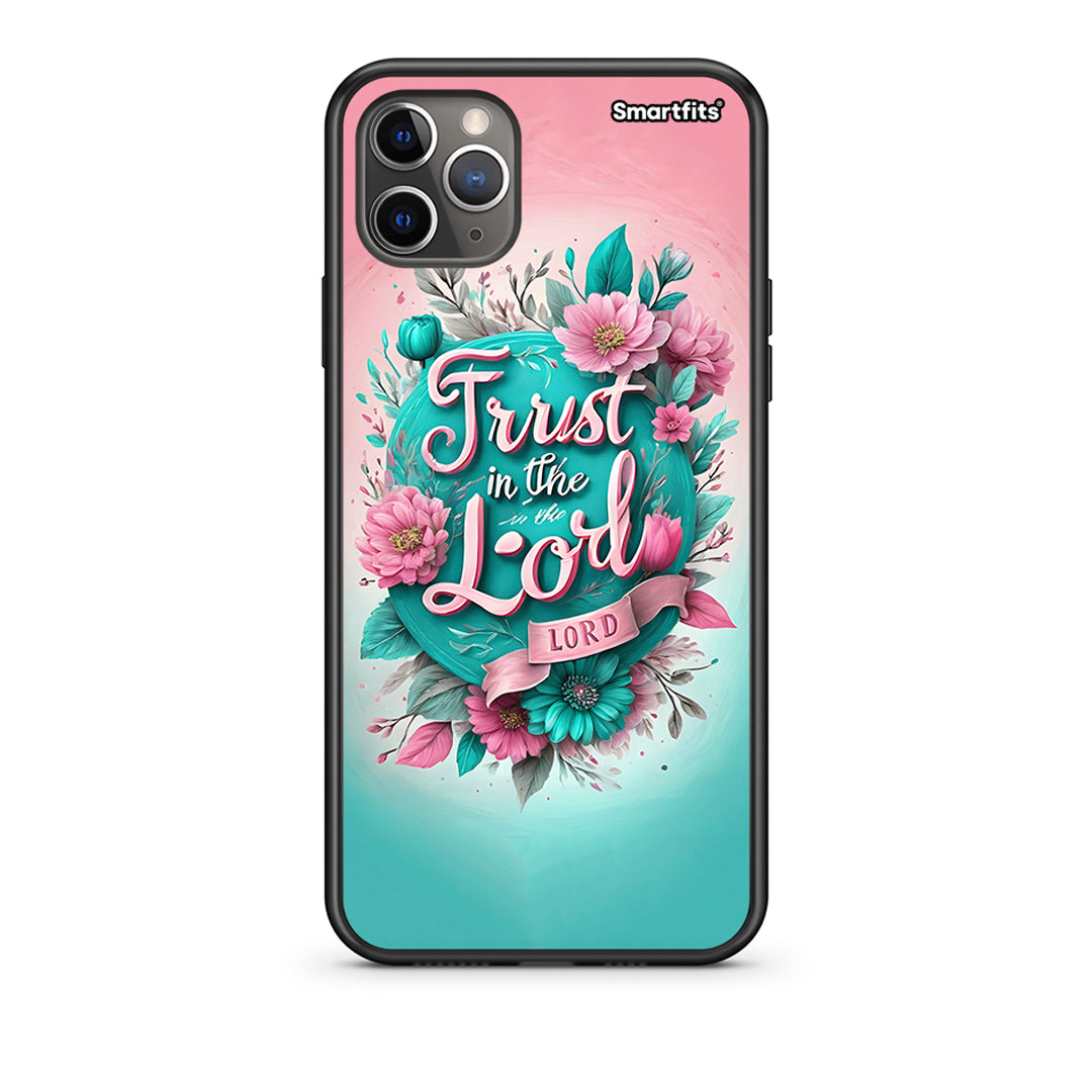 iPhone 11 Pro Max Lord Trust Θήκη από τη Smartfits με σχέδιο στο πίσω μέρος και μαύρο περίβλημα | Smartphone case with colorful back and black bezels by Smartfits