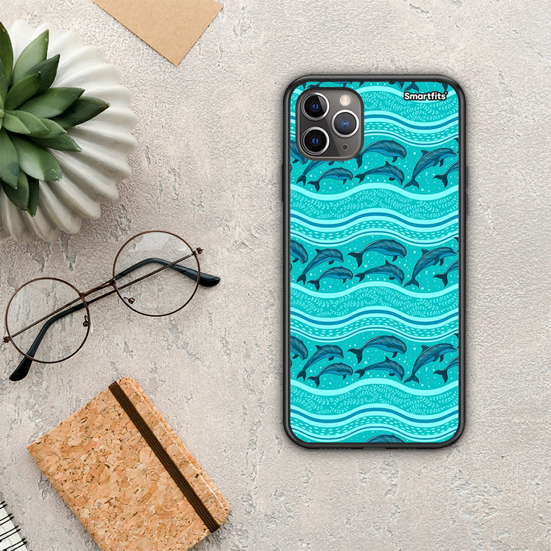 Swimming Dolphins - iPhone 11 Pro max case