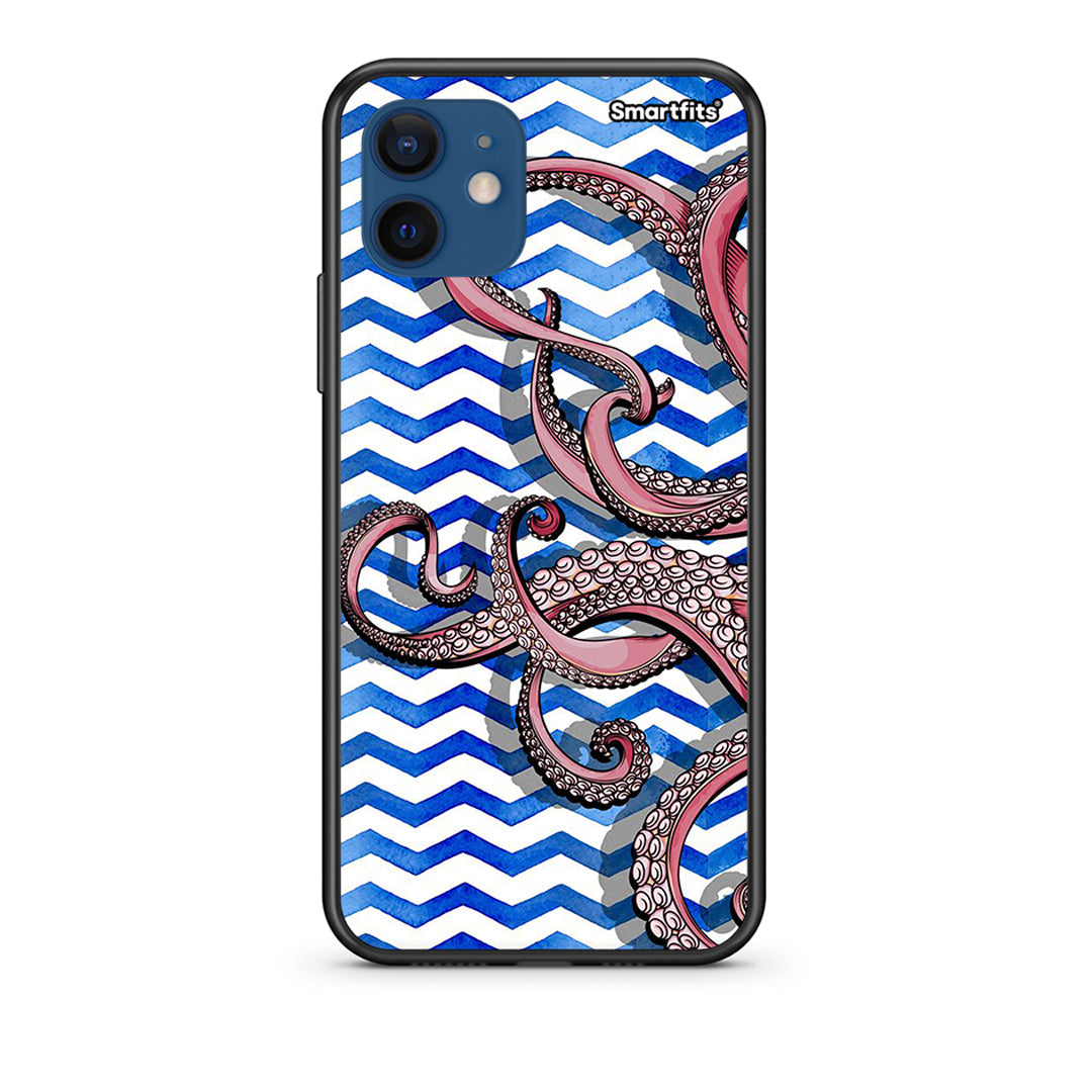 Θήκη iPhone 12 Chevron Devilfish από τη Smartfits με σχέδιο στο πίσω μέρος και μαύρο περίβλημα | iPhone 12 Chevron Devilfish case with colorful back and black bezels