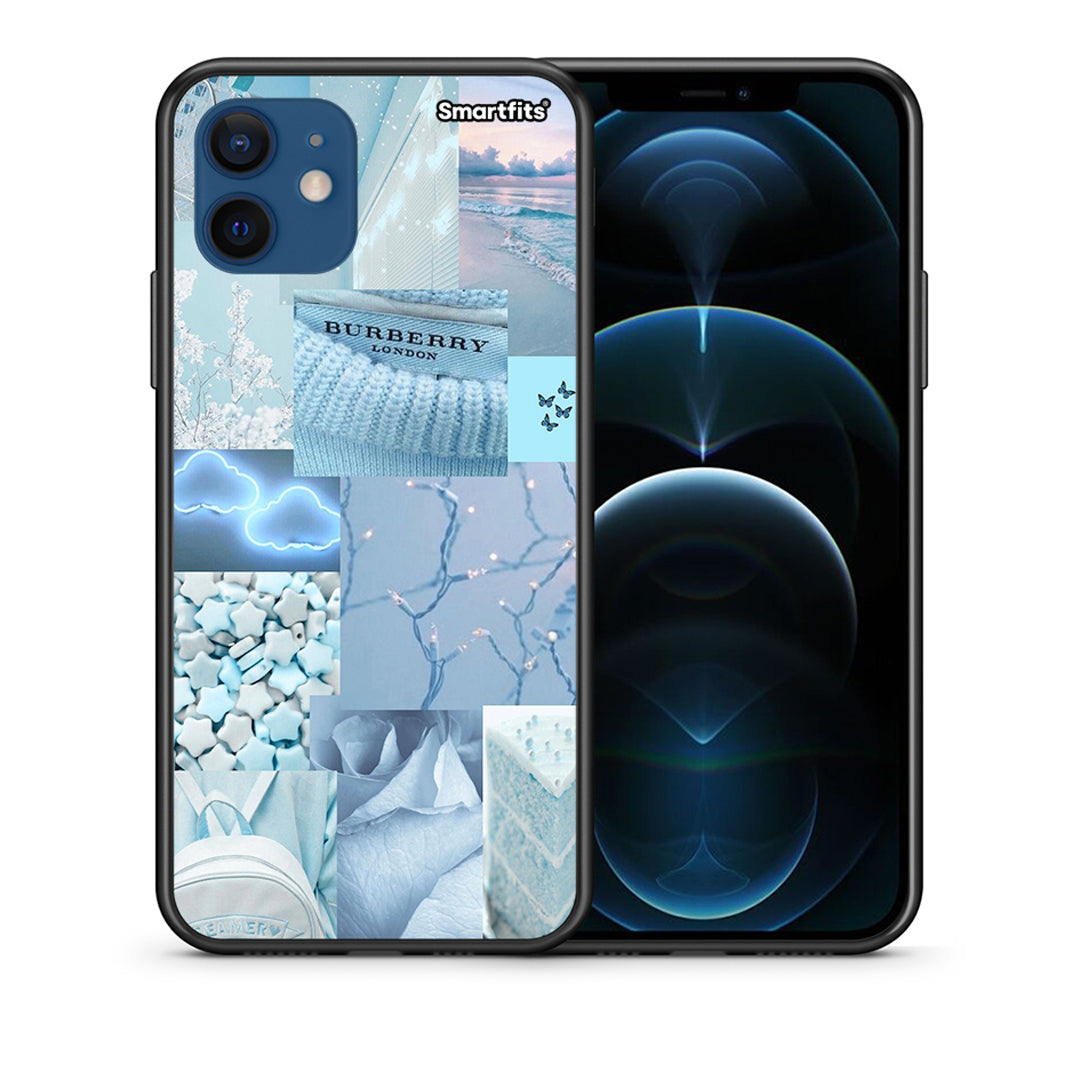 Θήκη iPhone 12 Ciel Aesthetic Collage από τη Smartfits με σχέδιο στο πίσω μέρος και μαύρο περίβλημα | iPhone 12 Ciel Aesthetic Collage case with colorful back and black bezels