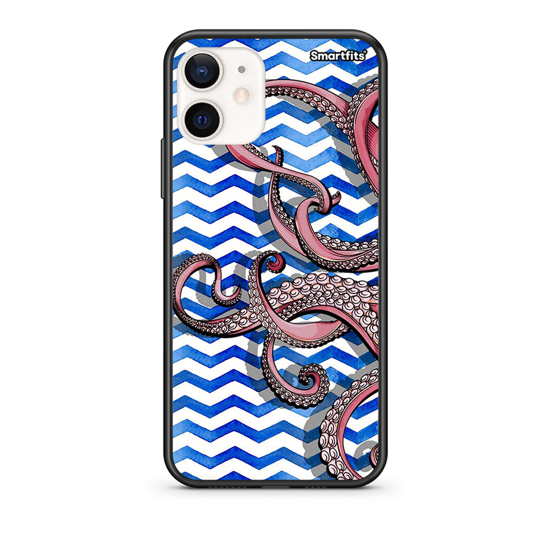 Θήκη iPhone 12 Mini Chevron Devilfish από τη Smartfits με σχέδιο στο πίσω μέρος και μαύρο περίβλημα | iPhone 12 Mini Chevron Devilfish case with colorful back and black bezels