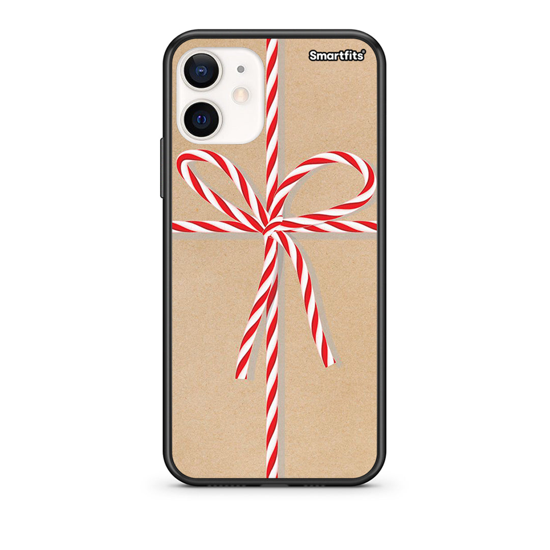 Θήκη iPhone 12 Mini Christmas Gift από τη Smartfits με σχέδιο στο πίσω μέρος και μαύρο περίβλημα | iPhone 12 Mini Christmas Gift case with colorful back and black bezels