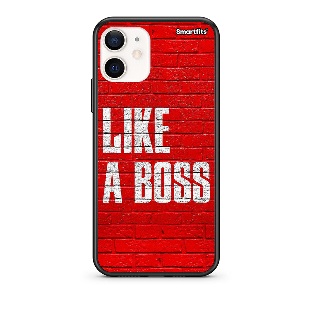 Θήκη iPhone 12 Mini Like A Boss από τη Smartfits με σχέδιο στο πίσω μέρος και μαύρο περίβλημα | iPhone 12 Mini Like A Boss case with colorful back and black bezels