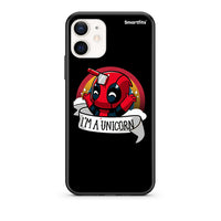 Thumbnail for Θήκη iPhone 12 Mini Unicorn Deadpool από τη Smartfits με σχέδιο στο πίσω μέρος και μαύρο περίβλημα | iPhone 12 Mini Unicorn Deadpool case with colorful back and black bezels