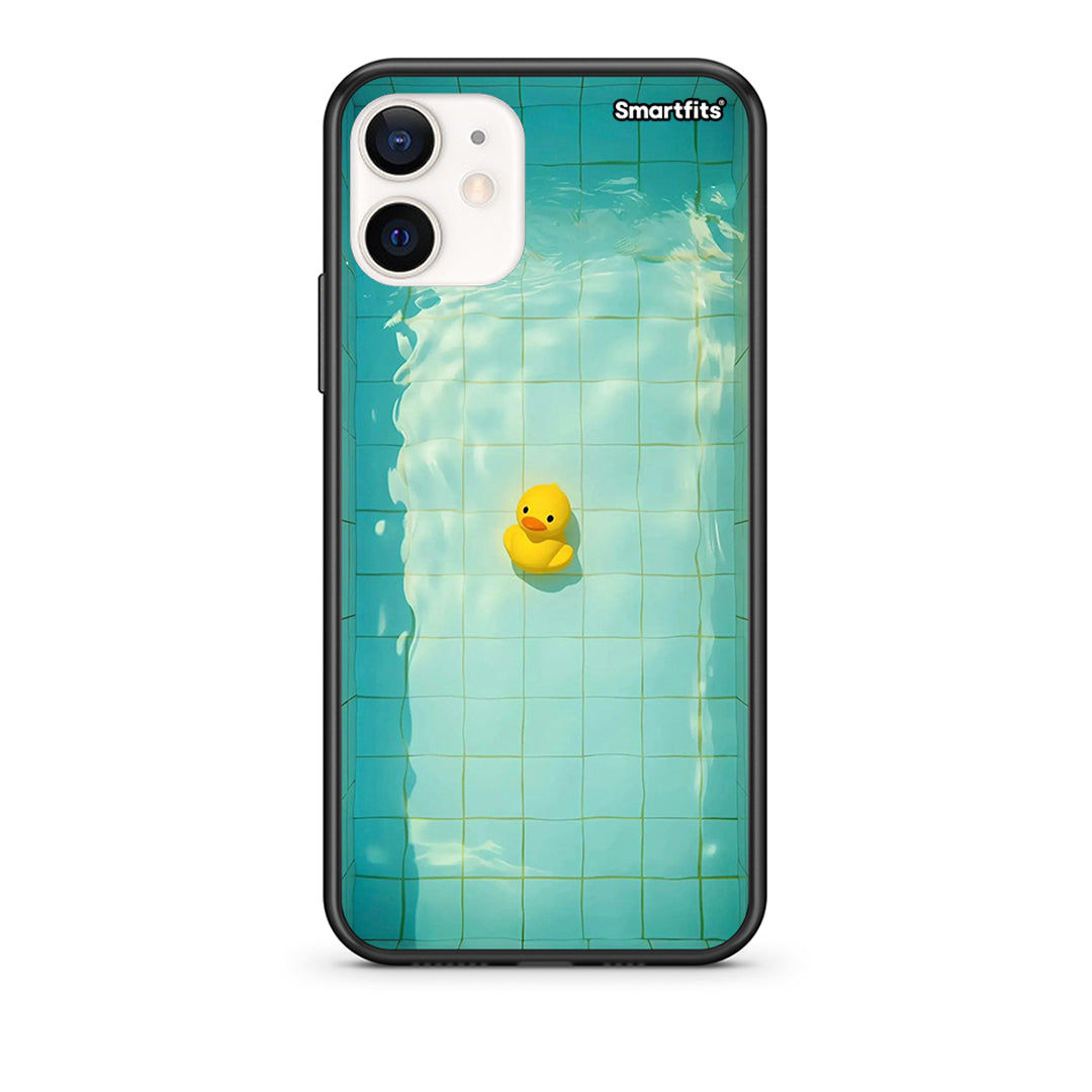 Θήκη iPhone 12 Mini Yellow Duck από τη Smartfits με σχέδιο στο πίσω μέρος και μαύρο περίβλημα | iPhone 12 Mini Yellow Duck case with colorful back and black bezels