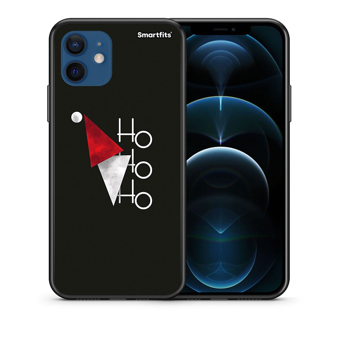 Θήκη iPhone 12 Pro Minimal Christmas από τη Smartfits με σχέδιο στο πίσω μέρος και μαύρο περίβλημα | iPhone 12 Pro Minimal Christmas case with colorful back and black bezels