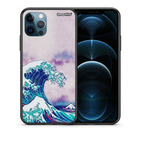 Thumbnail for Θήκη iPhone 12 Pro Max Blue Waves από τη Smartfits με σχέδιο στο πίσω μέρος και μαύρο περίβλημα | iPhone 12 Pro Max Blue Waves case with colorful back and black bezels