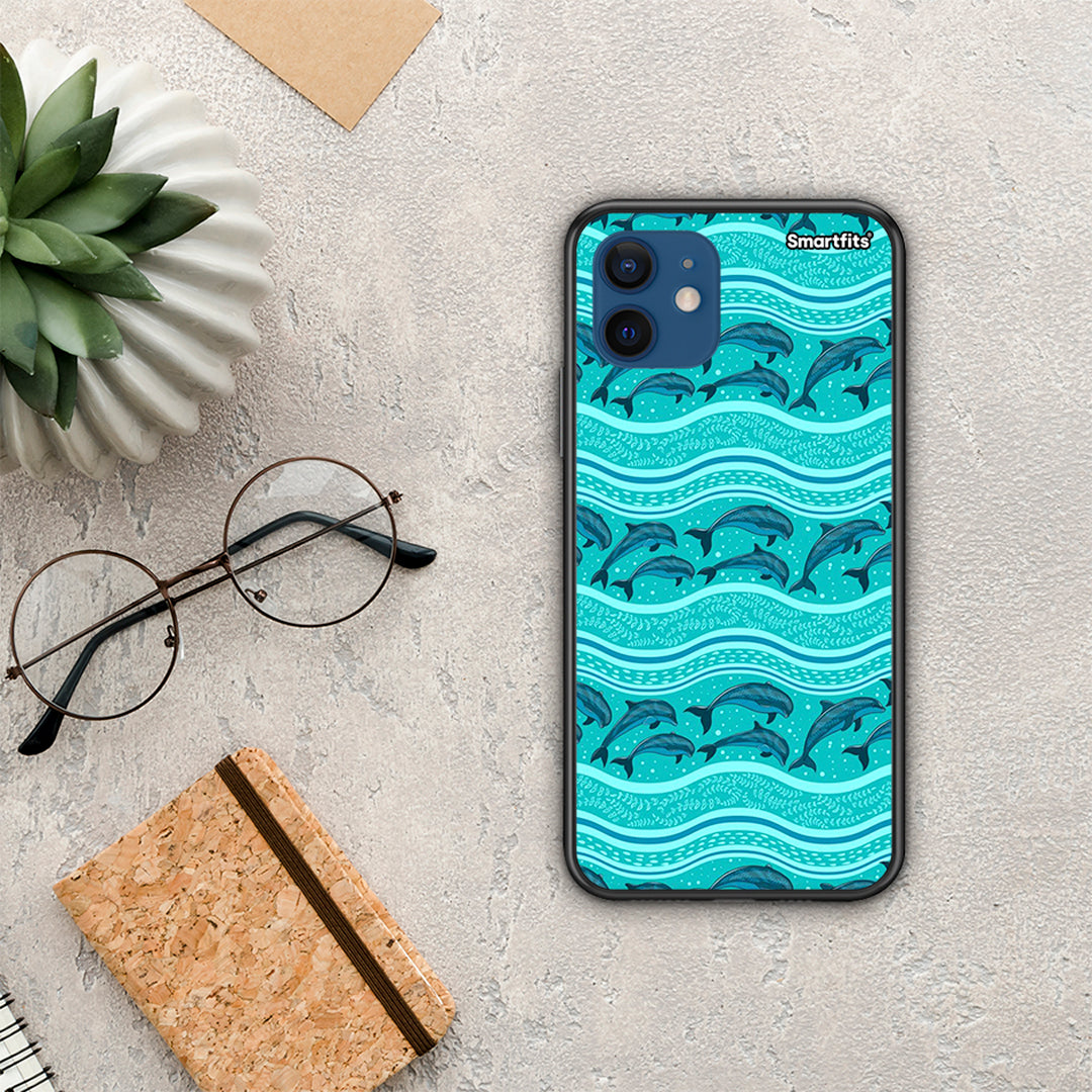 Swimming Dolphins - iPhone 12 case