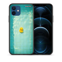 Thumbnail for Θήκη iPhone 12 Pro Yellow Duck από τη Smartfits με σχέδιο στο πίσω μέρος και μαύρο περίβλημα | iPhone 12 Pro Yellow Duck case with colorful back and black bezels