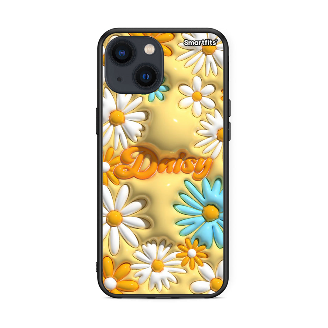 iPhone 13 Mini Bubble Daisies θήκη από τη Smartfits με σχέδιο στο πίσω μέρος και μαύρο περίβλημα | Smartphone case with colorful back and black bezels by Smartfits