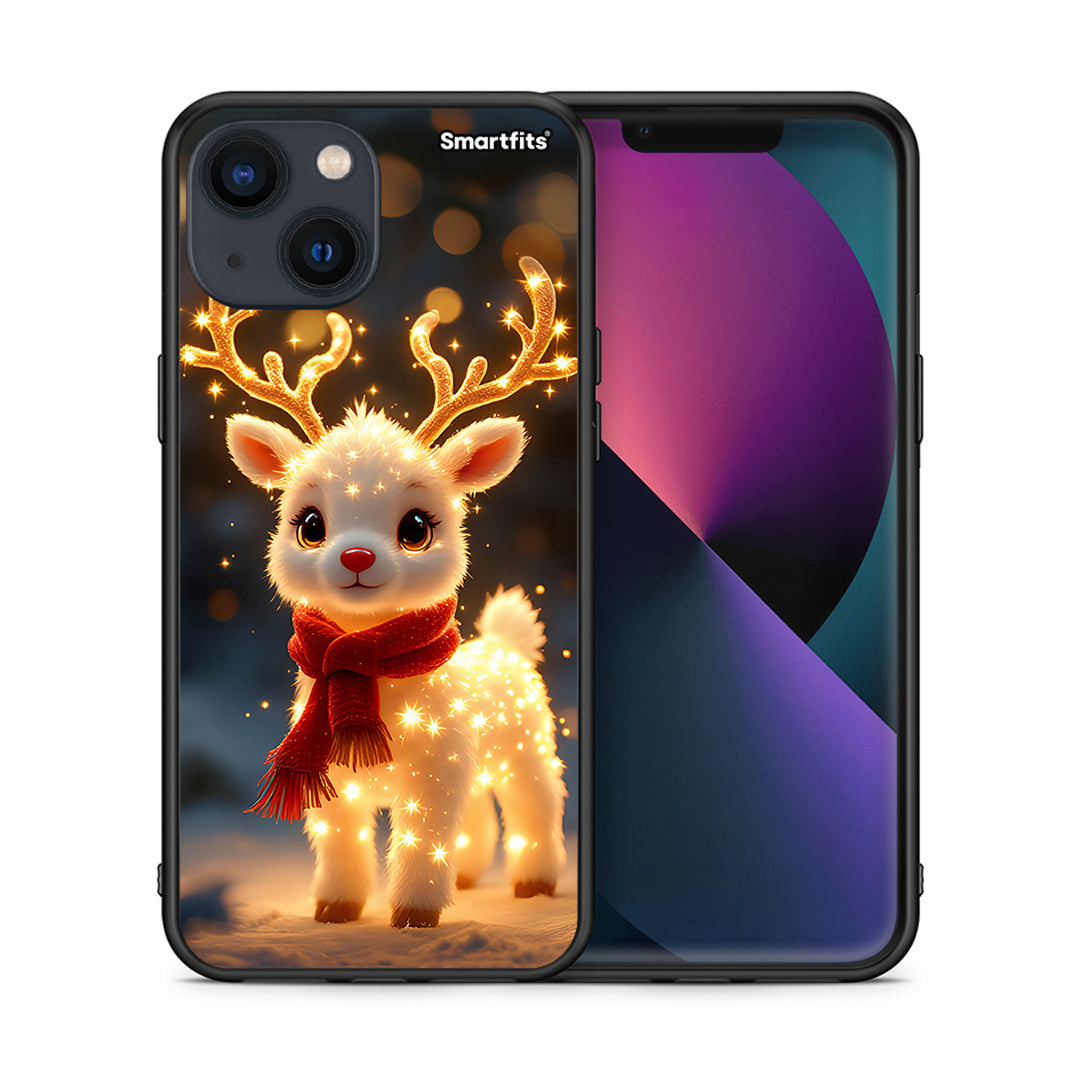 Θήκη iPhone 13 Mini Christmas Cutie από τη Smartfits με σχέδιο στο πίσω μέρος και μαύρο περίβλημα | iPhone 13 Mini Christmas Cutie case with colorful back and black bezels