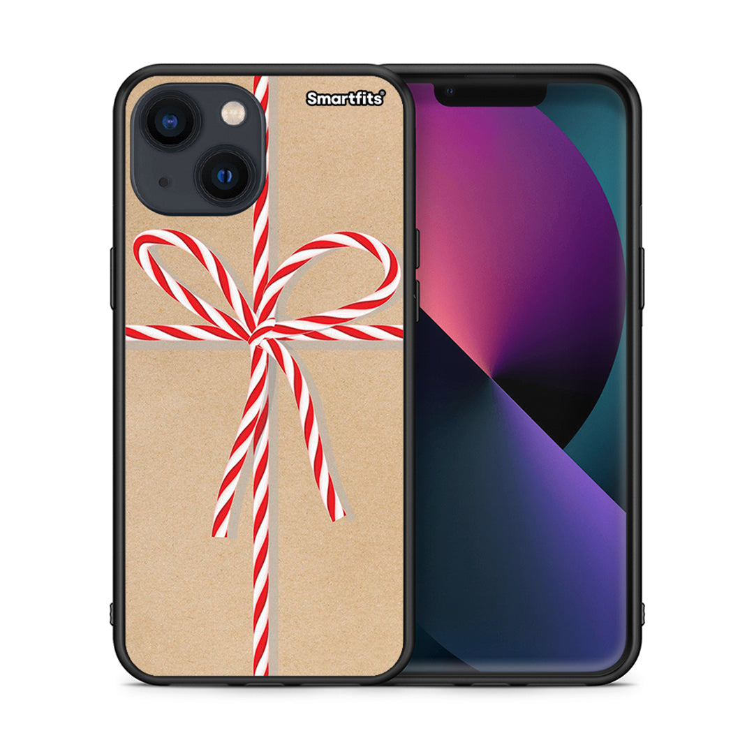 Θήκη iPhone 13 Mini Christmas Gift από τη Smartfits με σχέδιο στο πίσω μέρος και μαύρο περίβλημα | iPhone 13 Mini Christmas Gift case with colorful back and black bezels