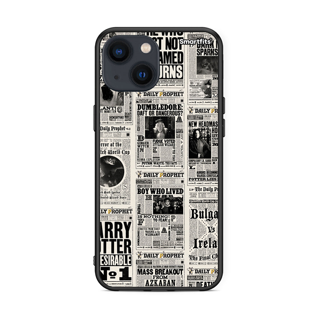 iPhone 13 Mini Harry Paper θήκη από τη Smartfits με σχέδιο στο πίσω μέρος και μαύρο περίβλημα | Smartphone case with colorful back and black bezels by Smartfits