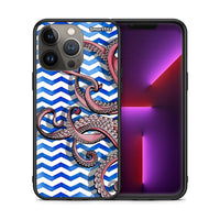 Thumbnail for Θήκη iPhone 13 Pro Max Chevron Devilfish από τη Smartfits με σχέδιο στο πίσω μέρος και μαύρο περίβλημα | iPhone 13 Pro Max Chevron Devilfish case with colorful back and black bezels