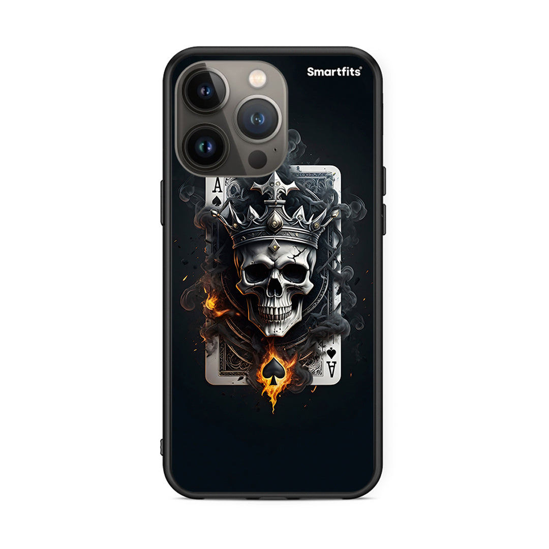 iPhone 13 Pro Max Skull King Ace θήκη από τη Smartfits με σχέδιο στο πίσω μέρος και μαύρο περίβλημα | Smartphone case with colorful back and black bezels by Smartfits