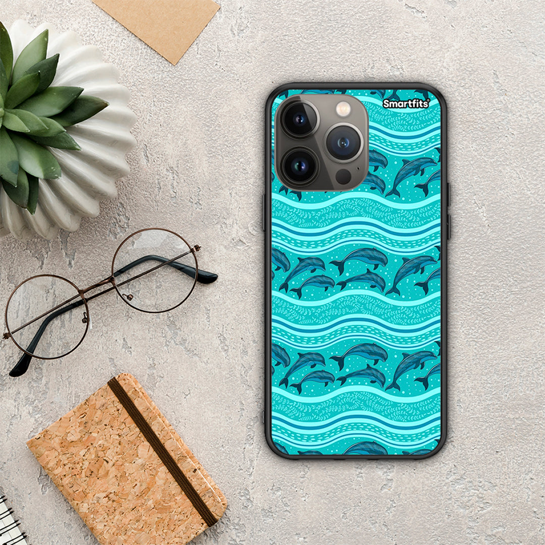 Swimming Dolphins - iPhone 13 Pro max case