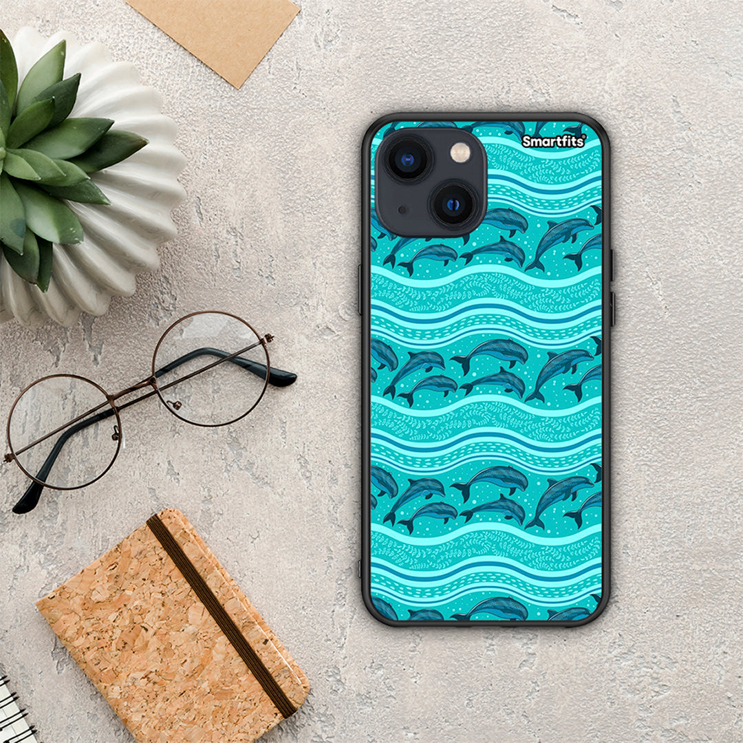 Swimming Dolphins - iPhone 13 case