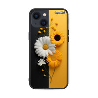 Thumbnail for iPhone 13 Yellow Daisies θήκη από τη Smartfits με σχέδιο στο πίσω μέρος και μαύρο περίβλημα | Smartphone case with colorful back and black bezels by Smartfits