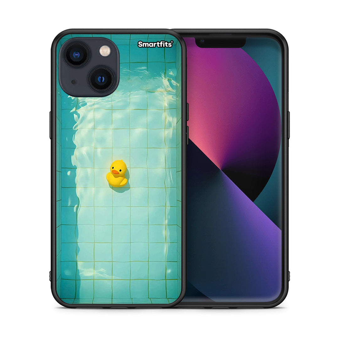 Θήκη iPhone 13 Yellow Duck από τη Smartfits με σχέδιο στο πίσω μέρος και μαύρο περίβλημα | iPhone 13 Yellow Duck case with colorful back and black bezels