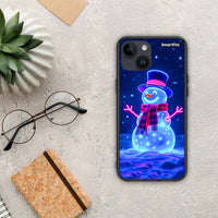 Thumbnail for Christmas Neon Snowman - iPhone 14 θήκη