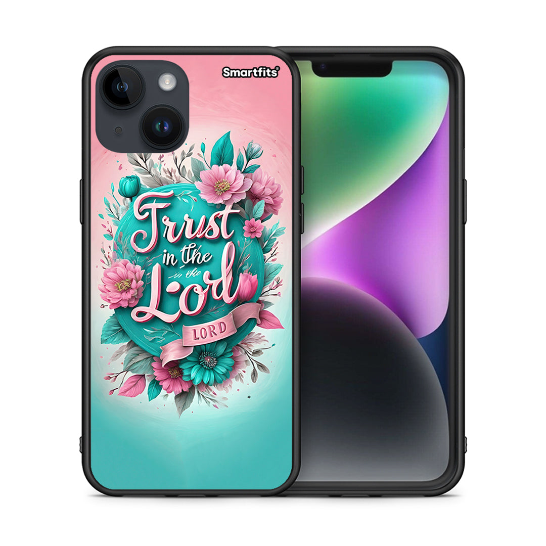 Θήκη iPhone 15 Lord Trust από τη Smartfits με σχέδιο στο πίσω μέρος και μαύρο περίβλημα | iPhone 15 Lord Trust case with colorful back and black bezels