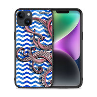 Thumbnail for Θήκη iPhone 14 Plus Chevron Devilfish από τη Smartfits με σχέδιο στο πίσω μέρος και μαύρο περίβλημα | iPhone 14 Plus Chevron Devilfish case with colorful back and black bezels
