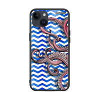 Thumbnail for iPhone 14 Plus Chevron Devilfish θήκη από τη Smartfits με σχέδιο στο πίσω μέρος και μαύρο περίβλημα | Smartphone case with colorful back and black bezels by Smartfits