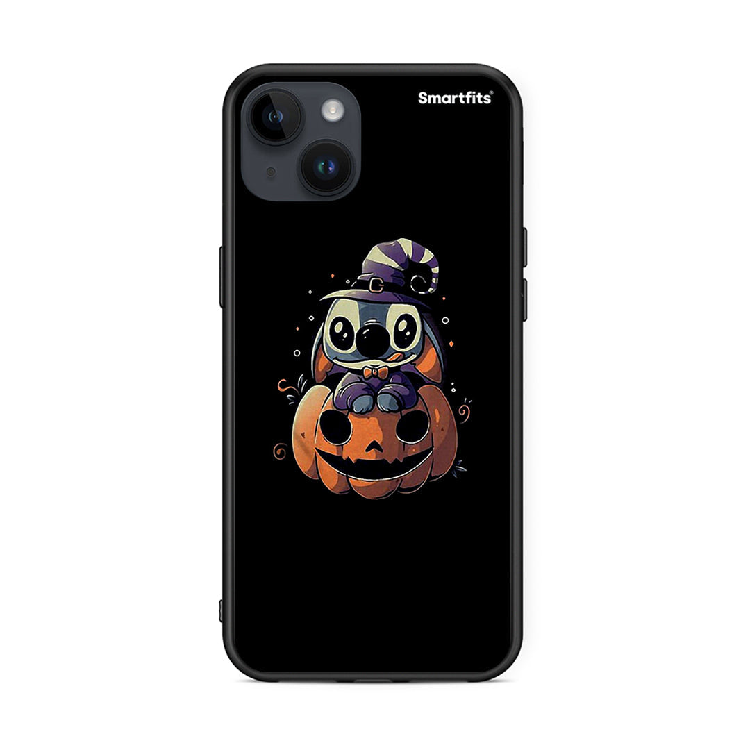 iPhone 14 Plus Halloween Stitch θήκη από τη Smartfits με σχέδιο στο πίσω μέρος και μαύρο περίβλημα | Smartphone case with colorful back and black bezels by Smartfits