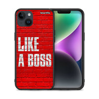 Thumbnail for Θήκη iPhone 14 Plus Like A Boss από τη Smartfits με σχέδιο στο πίσω μέρος και μαύρο περίβλημα | iPhone 14 Plus Like A Boss case with colorful back and black bezels