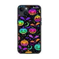 Thumbnail for iPhone 14 Plus Neon Halloween θήκη από τη Smartfits με σχέδιο στο πίσω μέρος και μαύρο περίβλημα | Smartphone case with colorful back and black bezels by Smartfits