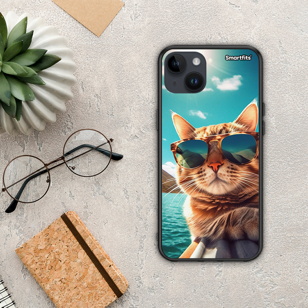 Summer Cat - iPhone 15 Plus case