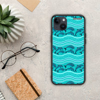 Thumbnail for Swimming Dolphins - iPhone 15 Plus case