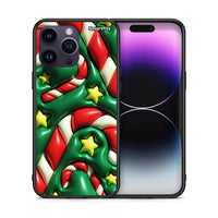 Thumbnail for Θήκη iPhone 14 Pro Christmas Bubbles από τη Smartfits με σχέδιο στο πίσω μέρος και μαύρο περίβλημα | iPhone 14 Pro Christmas Bubbles case with colorful back and black bezels