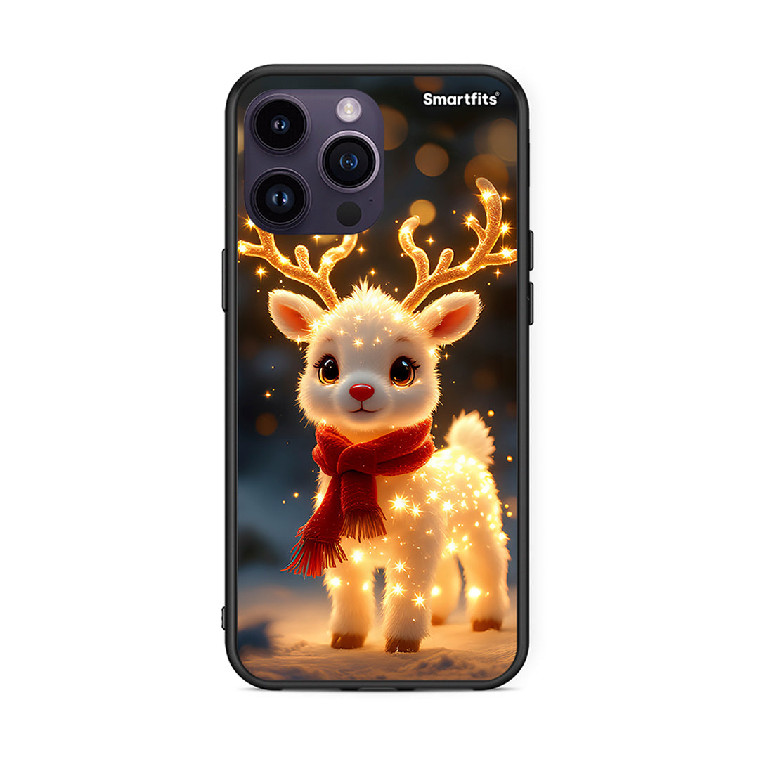 iPhone 15 Pro Christmas Cutie θήκη από τη Smartfits με σχέδιο στο πίσω μέρος και μαύρο περίβλημα | Smartphone case with colorful back and black bezels by Smartfits