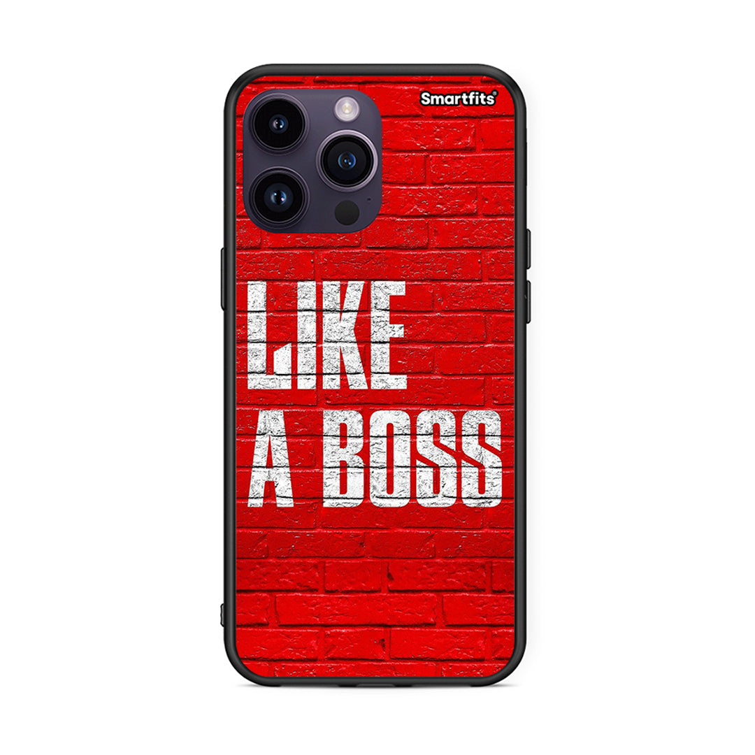 iPhone 15 Pro Like A Boss θήκη από τη Smartfits με σχέδιο στο πίσω μέρος και μαύρο περίβλημα | Smartphone case with colorful back and black bezels by Smartfits