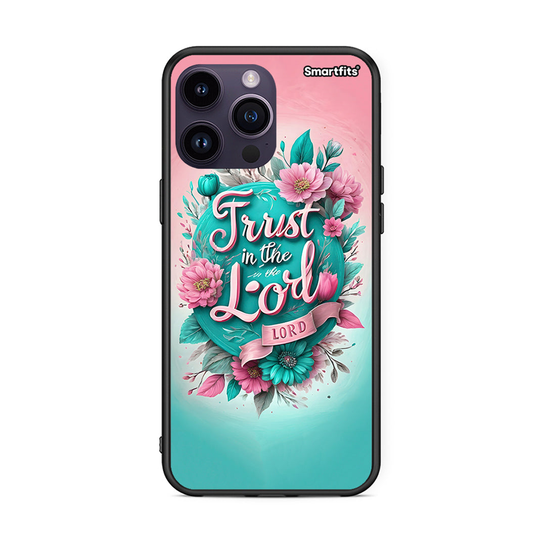 iPhone 15 Pro Lord Trust θήκη από τη Smartfits με σχέδιο στο πίσω μέρος και μαύρο περίβλημα | Smartphone case with colorful back and black bezels by Smartfits