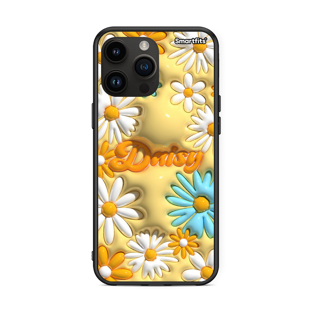 iPhone 15 Pro Max Bubble Daisies θήκη από τη Smartfits με σχέδιο στο πίσω μέρος και μαύρο περίβλημα | Smartphone case with colorful back and black bezels by Smartfits