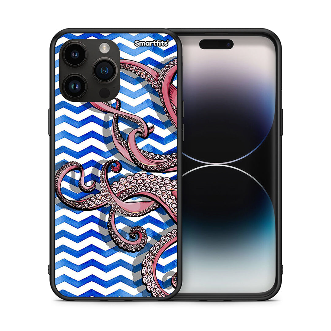 Θήκη iPhone 14 Pro Max Chevron Devilfish από τη Smartfits με σχέδιο στο πίσω μέρος και μαύρο περίβλημα | iPhone 14 Pro Max Chevron Devilfish case with colorful back and black bezels