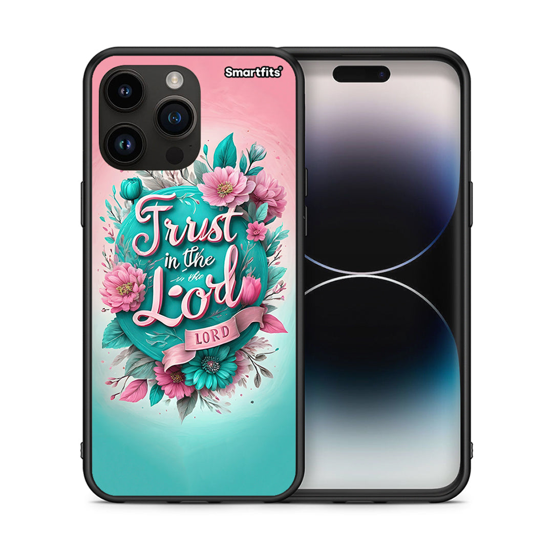 Θήκη iPhone 14 Pro Max Lord Trust από τη Smartfits με σχέδιο στο πίσω μέρος και μαύρο περίβλημα | iPhone 14 Pro Max Lord Trust case with colorful back and black bezels