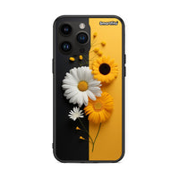 Thumbnail for iPhone 15 Pro Max Yellow Daisies θήκη από τη Smartfits με σχέδιο στο πίσω μέρος και μαύρο περίβλημα | Smartphone case with colorful back and black bezels by Smartfits