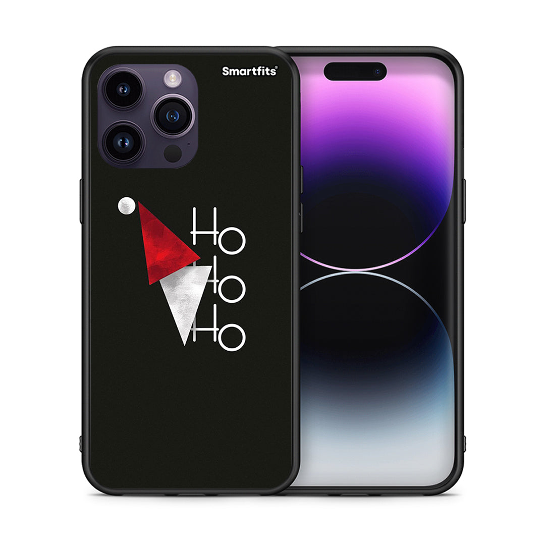 Θήκη iPhone 14 Pro Minimal Christmas από τη Smartfits με σχέδιο στο πίσω μέρος και μαύρο περίβλημα | iPhone 14 Pro Minimal Christmas case with colorful back and black bezels